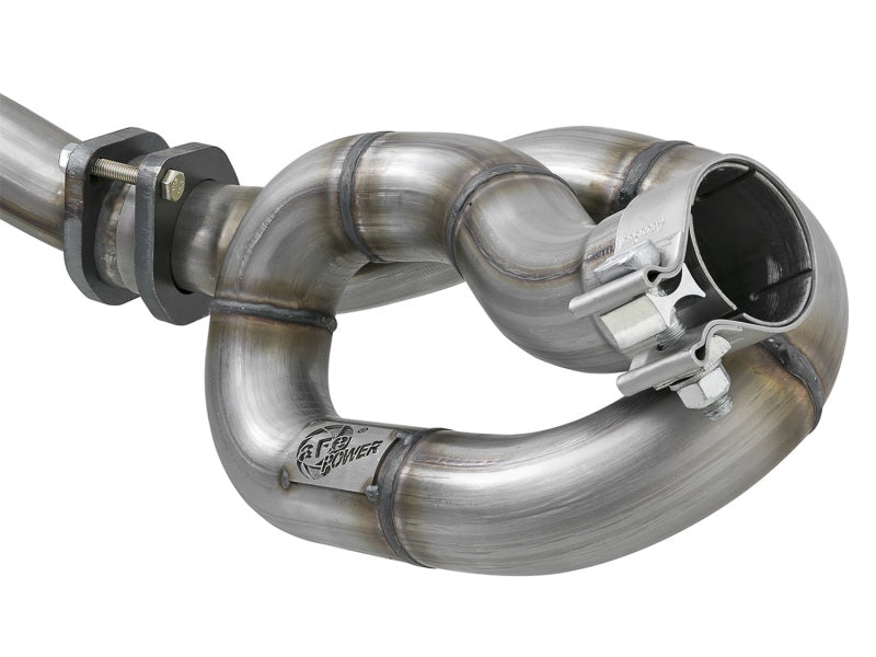 aFe POWER Twisted Steel Y-Pipe w/ Loop Relocation Pipe 12-18 Jeep Wrangler (JK) V6 3.6L aFe