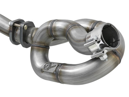 aFe POWER Twisted Steel Y-Pipe w/ Loop Relocation Pipe 12-18 Jeep Wrangler (JK) V6 3.6L aFe