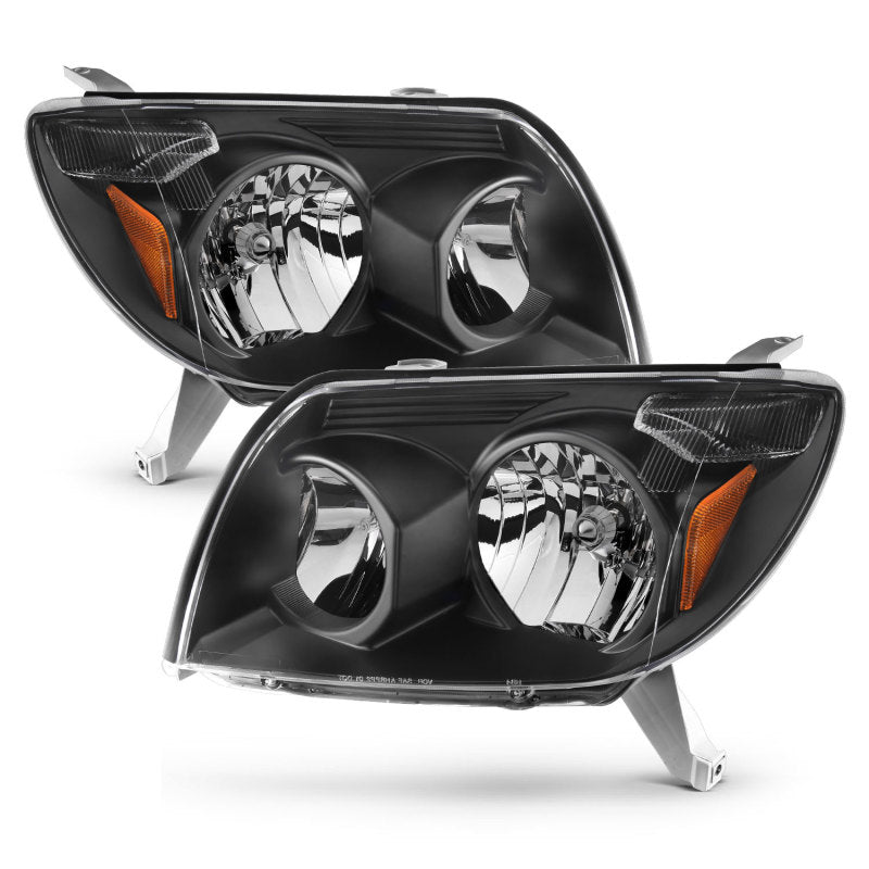 ANZO 2003-2005 Toyota 4Runner Crystal Headlights Black - eliteracefab.com