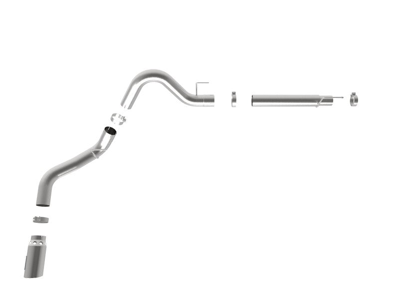 aFe 2021 Ford F-150 V6-3.0L (td) Large Bore 409 SS DPF-Back Exhaust System w/ Polished Tip aFe