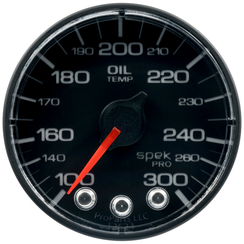 Autometer Spek-Pro 52.4mm 100-300 F Deg Digital Stepper Motor Oil Temp Gauge P322328