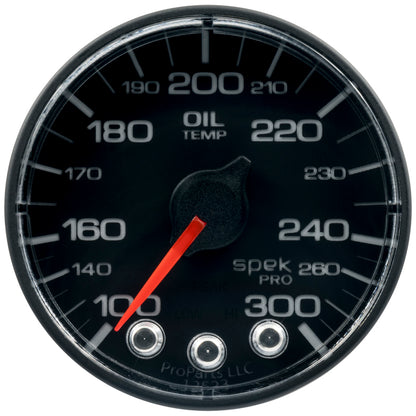 Autometer Spek-Pro 52.4mm 100-300 F Deg Digital Stepper Motor Oil Temp Gauge P322328