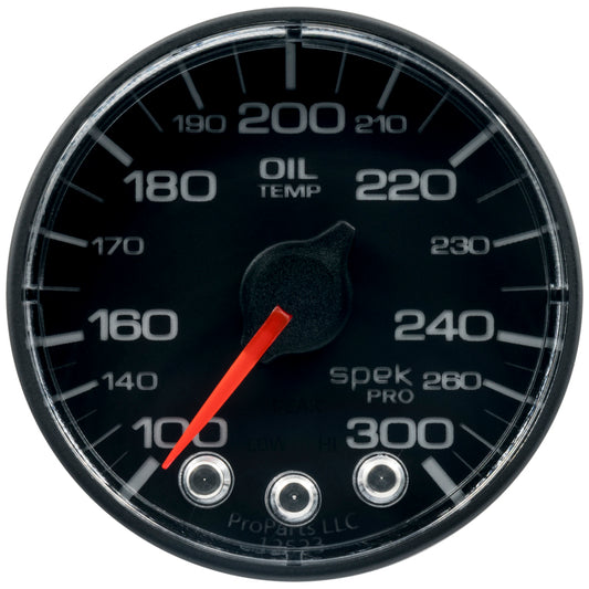 Autometer Spek-Pro 52.4mm 100-300 F Deg Digital Stepper Motor Oil Temp Gauge P322328