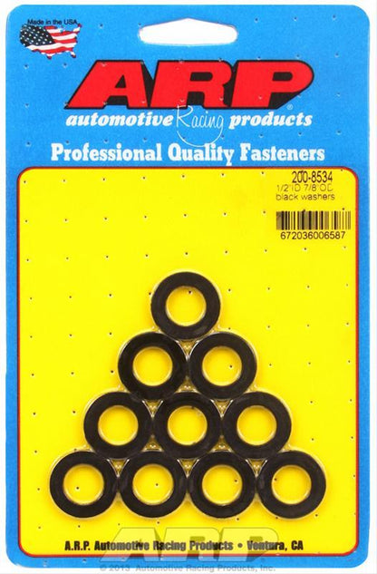 ARP Black Washers - 1/2 ID x 7/8 OD (10) - eliteracefab.com