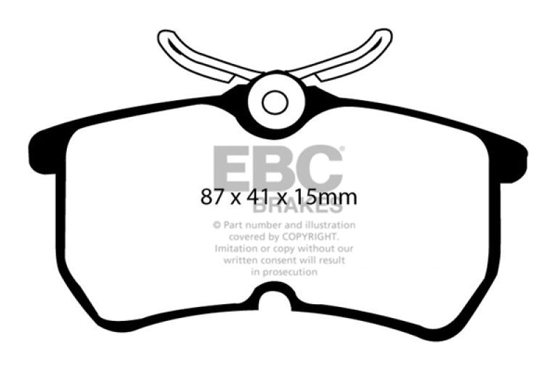 EBC 13+ Ford Fiesta 1.6 Turbo ST Ultimax2 Rear Brake Pads - eliteracefab.com