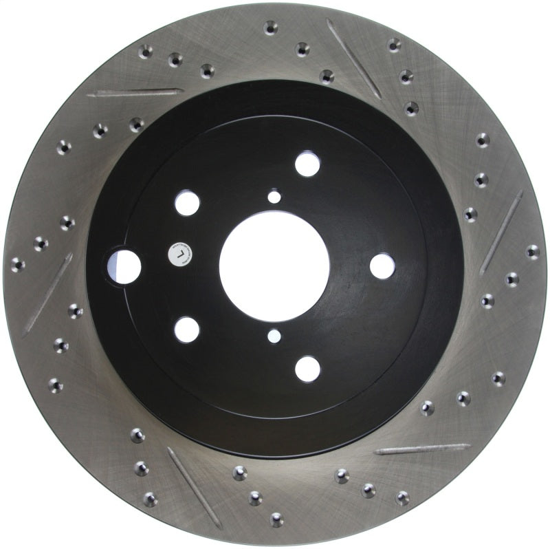 STOPTECH 08+ SUBARU STI (WILL NOT FIT 05-07) SLOTTED & DRILLED SPORT BRAKE ROTOR, 127.47030L - eliteracefab.com
