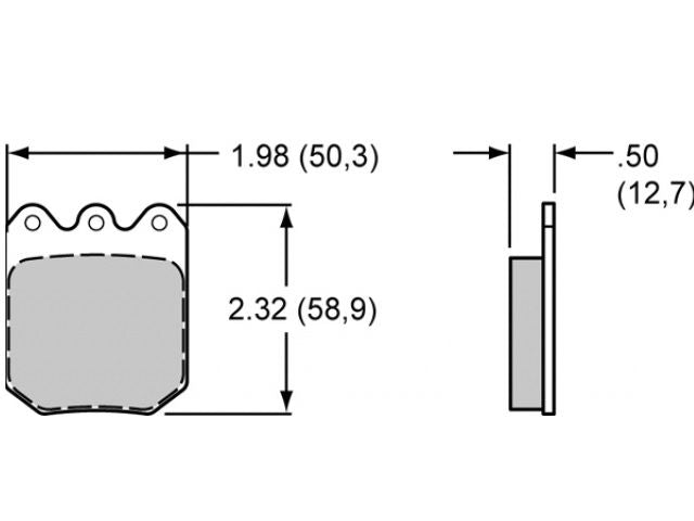 Wilwood PolyMatrix Pad Set - 6812 E DLS DLS Floater DPS 3 Hole - eliteracefab.com