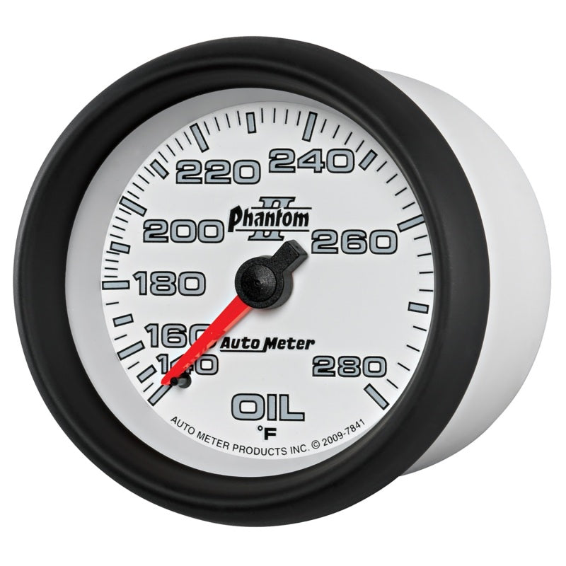 AutoMeter Gauge Oil Temp 2-5/8in. 140-280 Deg. F Mechanical Phantom II 7841