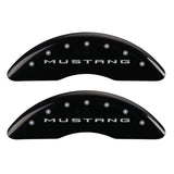 MGP 4 Caliper Covers Engraved Front 2015/Mustang Engraved Rear 2015/Bar & Pony Black fnsh silver ch