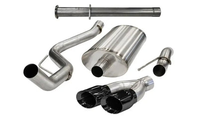 Corsa 11-14 Ford F-150 Raptor 6.2L V8 145in Wheelbase Black Xtreme Cat-Back Exhaust - eliteracefab.com