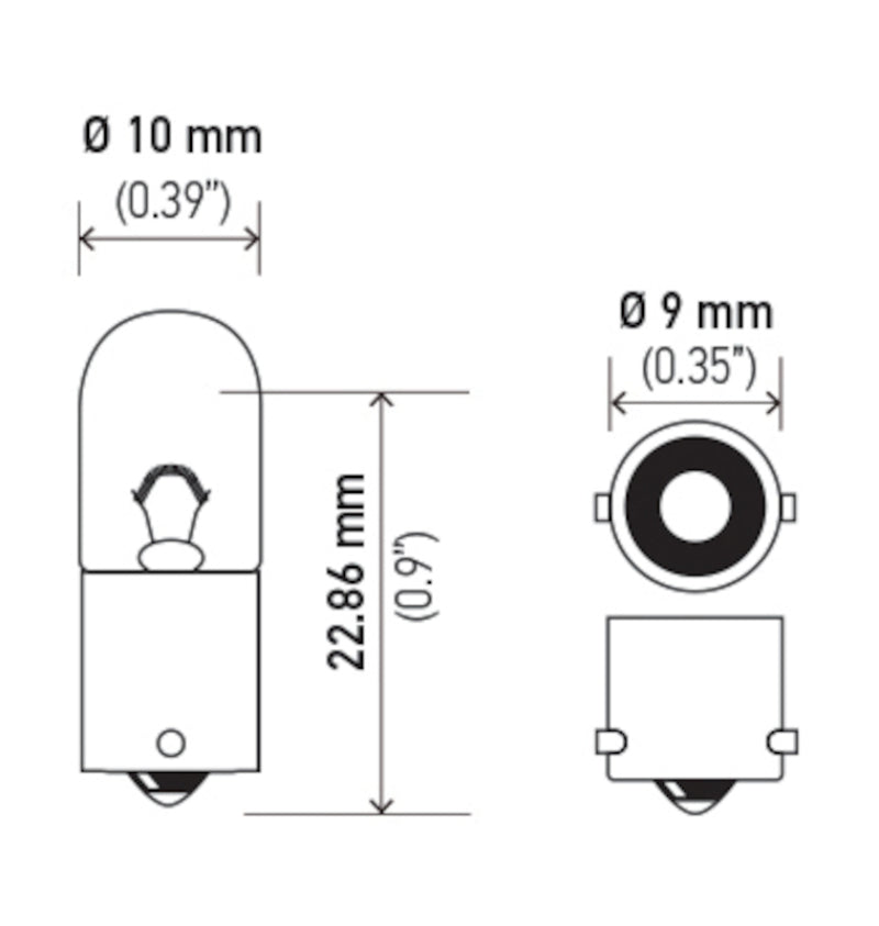 Hella Bulb 3930 24V 4W BA9s T2.75