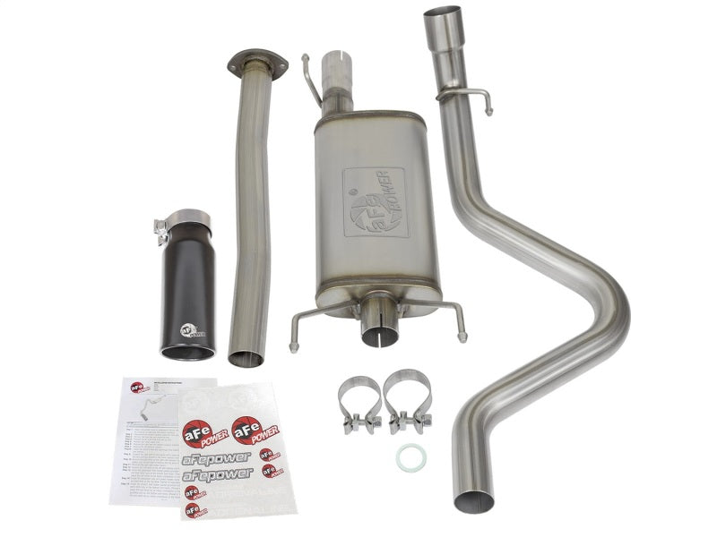 aFe MACHForce XP Cat Back SS Exhausts  Black Tips 05-12 Toyota Tacoma L4-2.7L aFe