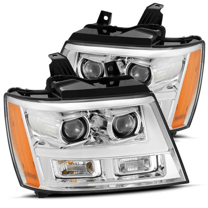 AlphaRex 880296 07-14 Chevrolet Tahoe/Suburban LUXX Series LED Projector headlights Chrome w/DRL/Sequential