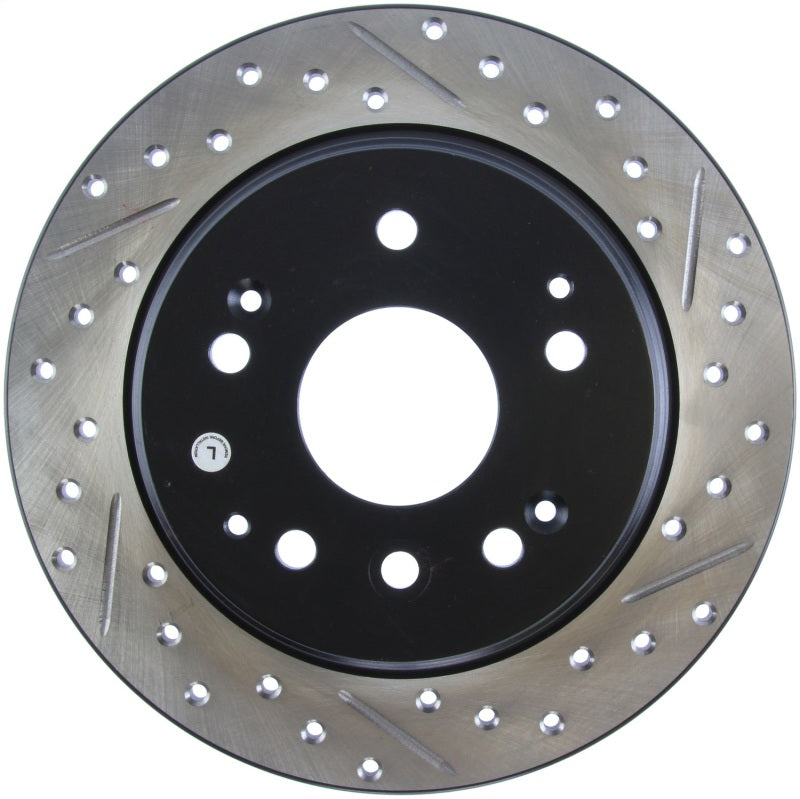 STOPTECH 04-08 ACURA TL / 03-09 HONDA ELEMENT SLOTTED & DRILLED LEFT REAR ROTOR, 127.40061L - eliteracefab.com