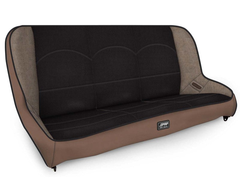 PRP Jeep JKU/JLU Low Back Rear Bench - Tan / Black A3610-47-64