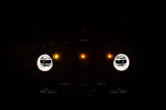 DV8 Offroad 2018+ Jeep JL Grill Amber Marker Lights DV8 Offroad