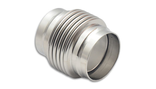Vibrant SS Bellow Assembly w/ Solid Liner 3.5in ID x 4in overall L Electro Polished - eliteracefab.com