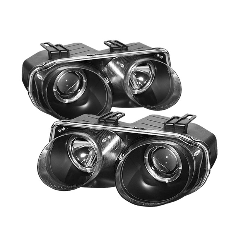Spyder Acura Integra 98-01 Projector Headlights LED Halo -Black High H1 Low 9006 PRO-YD-AI98-HL-BK - eliteracefab.com