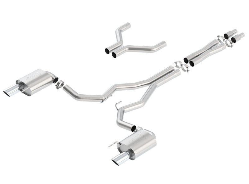 Borla Atak Cat-Back 15-17 Ford Mustang GT 5.0L V8 MT/AT 3in pipe 4in tip - eliteracefab.com