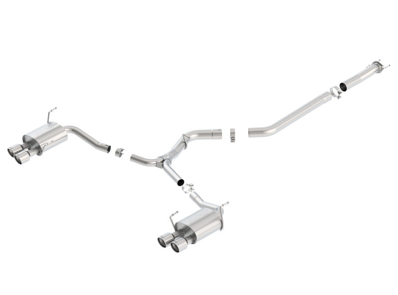 Borla 15-16 Subaru WRX / STI 2.5L S-Type Cat-Back Exhaust Quad Rd RL Tips - eliteracefab.com