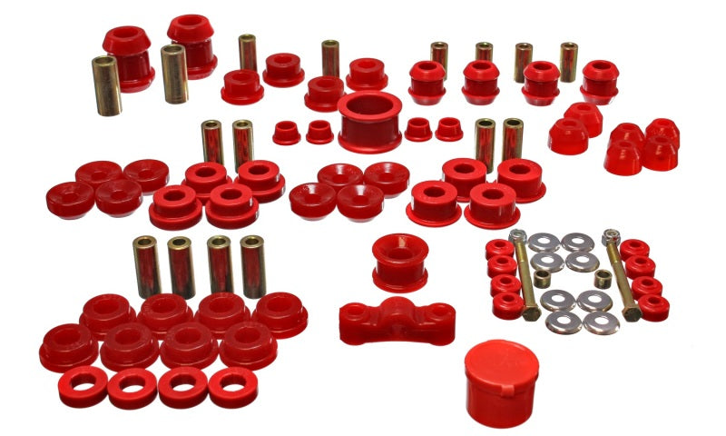 Energy Suspension 94-01 Acura Integra (except Type R) Red Hyper-Flex Master Bushing Set - eliteracefab.com