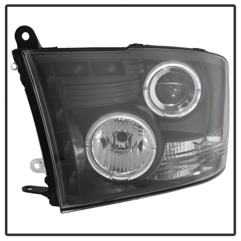 Spyder Dodge Ram 1500 09-14 10-14 Projector Headlights Halogen- LED Halo LED - Blk PRO-YD-DR09-HL-BK - eliteracefab.com