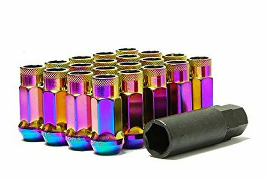 WHEEL MATE MONSTER OPEN END LUG NUT SET OF 20 – CHROME NEON 14×1.50 Wheel Mate