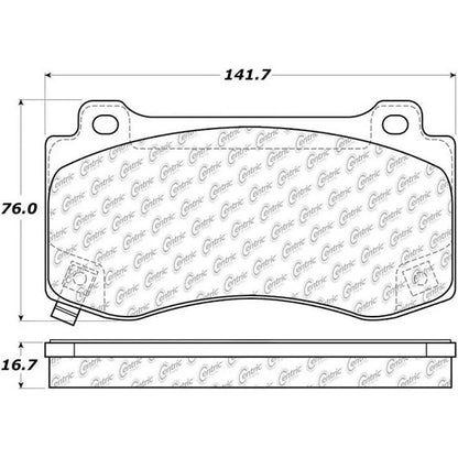 POSIQUIET 05-10 CHRYSLER 300/300C /DODGE 08-13 CHALLENGER/06-10 CHARGER CERAMIC FRONT BRAKE PADS, 105.11490 - eliteracefab.com