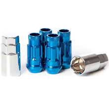 Load image into Gallery viewer, WHEEL MATE MUTEKI SR48 OPEN END LOCKING LUG NUT SET OF 4 – BLUE 12×1.50 48MM - eliteracefab.com