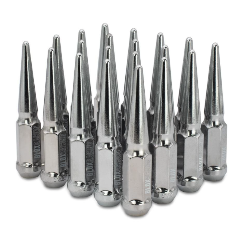 BLOX Racing Spike Forged Lug Nuts - Chrome 12 x 1.25mm - Set of 20 BLOX Racing