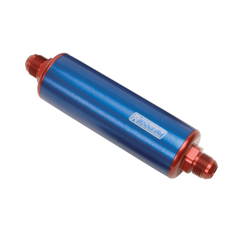 Russell Performance Red/Blue Anodized Aluminum (8-1/4in Length -8 to -10 male inlet/outlet)
