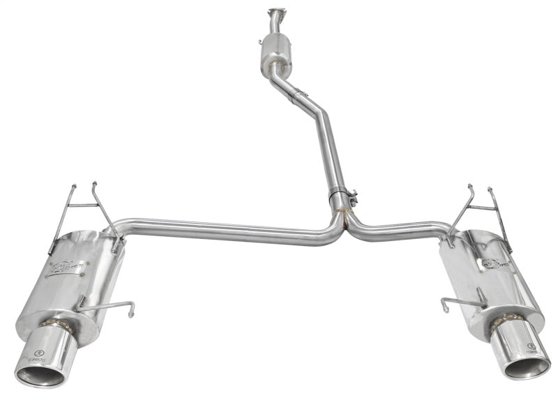 aFe Takeda Exhaust 2.25in to 2in Dia 304SS Cat-Back w/Polished Tips 08-12 Honda Accord Coupe V6 3.5L - eliteracefab.com