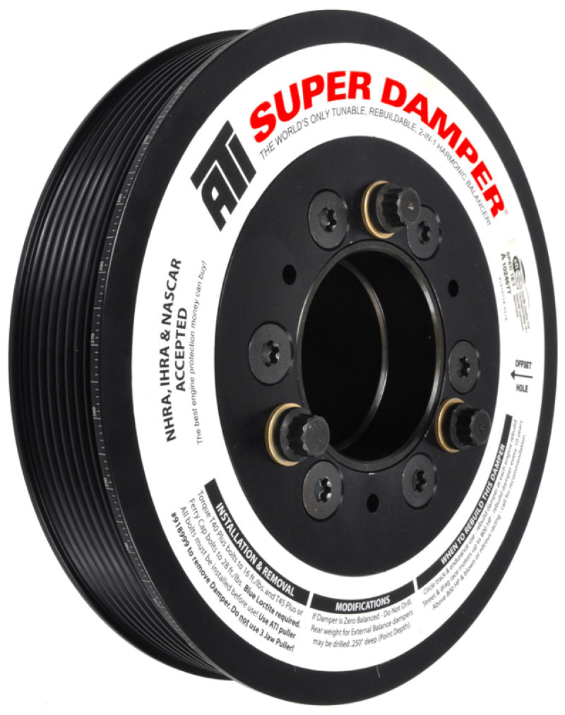 ATI Damper - 7.48in - Alum - 8 Grv - Dodge - 2009+ - 5.7L / 6.4L Hemi Truck - 3 Ring ATI918452