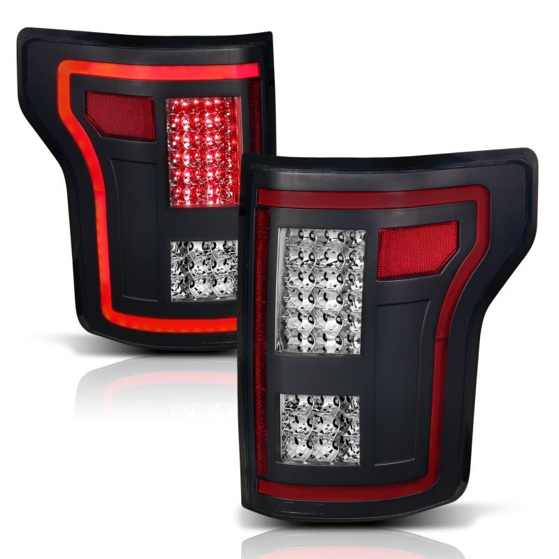 ANZO 15-17 Ford F-150 LED Taillights Black w/ Sequential - eliteracefab.com