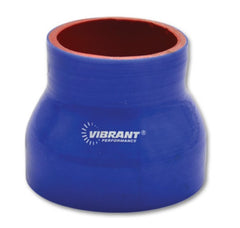 Vibrant 4 Ply Reducer Coupler 3in ID x 2.5in ID x 4.5n Long - Blue - eliteracefab.com