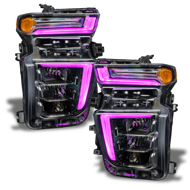 Oracle 20-21 Chevy Silverado HD 2500/3500 RGB+W Headlight DRL Upgrade Kit - ColorSHIFT - eliteracefab.com