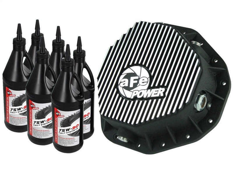 aFe Power Cover Rear Differential w/ 75W-90 Gear Oil Dodge Diesel Trucks 03-05 L6-5.9L - eliteracefab.com