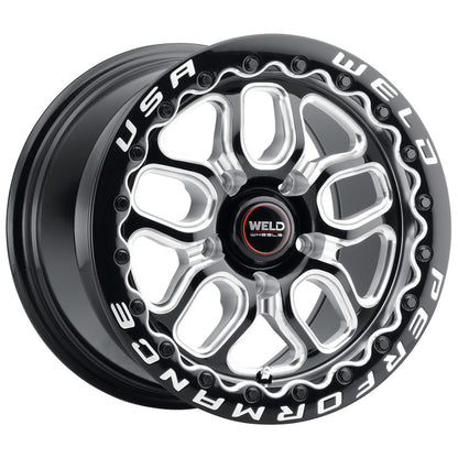 Weld Racing 15x10 Laguna Bead Lock 5x120 ET46 BS7.25 Gloss BLK MIL DIA 78.1 S907B0022P46