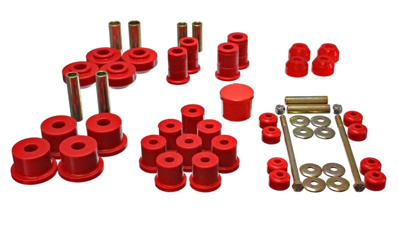 Energy Suspension 67-73 Ford Mustang Red Hyper-flex Master Bushing Set - eliteracefab.com