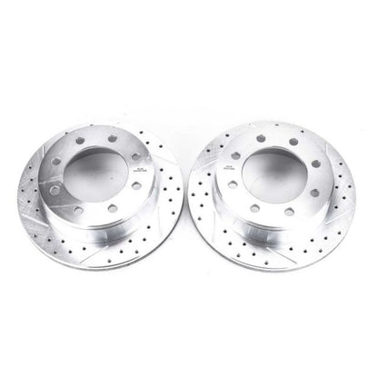 Power Stop 02-06 Chevrolet Avalanche 2500 Rear Evolution Drilled & Slotted Rotors - Pair - eliteracefab.com