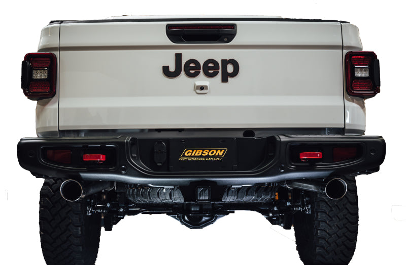 Gibson 20-22 Jeep Gladiator JT Rubicon 3.6L 3in/2.5in Cat-Back Dual Split Exhaust - Stainless Gibson