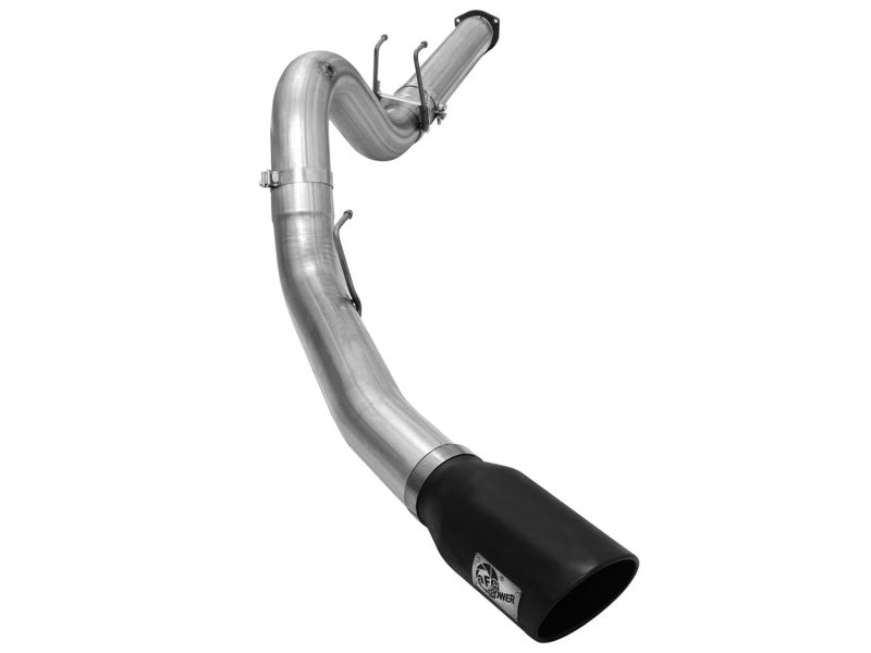 aFe MACHForce XP Exhaust 5in DPF-Back Stainless Steel Exht 2015 Ford Turbo Diesel V8 6.7L Black Tip - eliteracefab.com