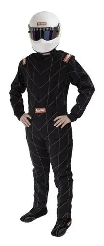 RaceQuip Black SFI-1 1-L Suit - 2XL - eliteracefab.com