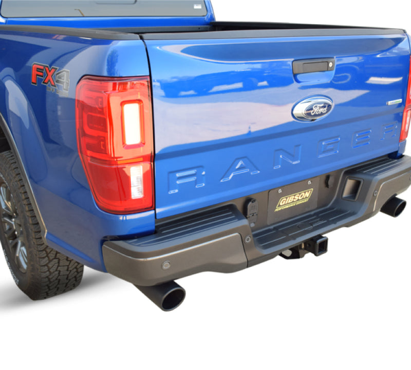 Gibson 2019 Ford Ranger Lariat 2.3L 2.5in Cat-Back Dual Sport Exhaust - Black Elite - eliteracefab.com