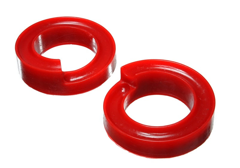 Energy Suspension 2005-07 Ford F-250/F-350 SD 2/4WD Front Coil Spring Isolator Set - Red - eliteracefab.com