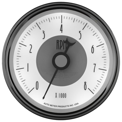 Autometer Prestige Pearl Series - Tachometer 3 3/8in 8K RPM In-Dash 2098