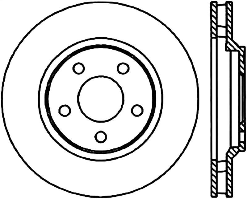 StopTech Power Slot 98-02 Pontiac Firebird/Trans Am / Chevy Camaro Front Right Slotted CRYO Rotor Stoptech