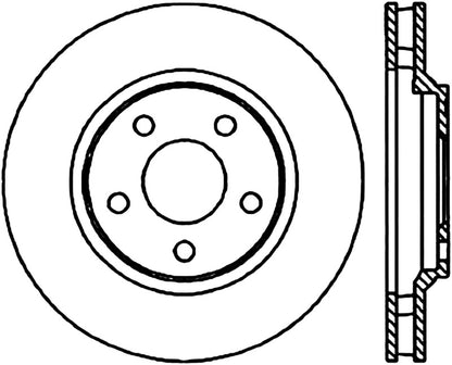 StopTech Power Slot 98-02 Pontiac Firebird/Trans Am / Chevy Camaro Front Right Slotted CRYO Rotor Stoptech