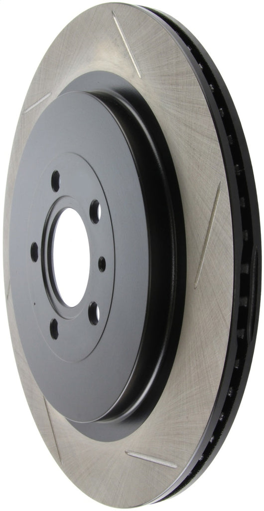 StopTech Premium High Carbon 13-14 Ford Mustang/Shelby GT500 Left Rear Disc Slotted Brake Rotor - eliteracefab.com