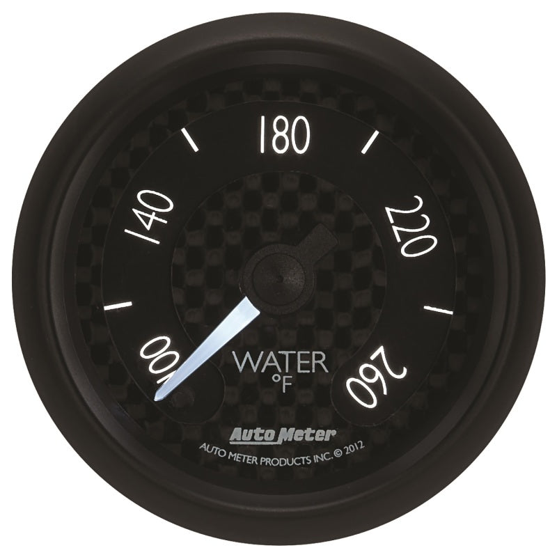 Autometer GT Series 52mm Full Sweep Electronic 100-260 Deg F Water Temperature Gauge 8055